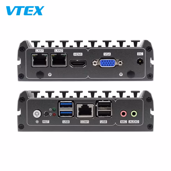 Wholesale Low Cost Industrial Mini PC 2 X Intel I211at Gigabit Network Card 2048X1536 VGA Fanless Embedded Industrial Mini PC
