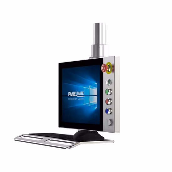 19 Inch Industrial Operation Panel HMI Cantilever Enclosure Supported Arm System Capacitive Touch Screen LCD Display IP65 Waterproof Dustproof Beckhoff Monitor