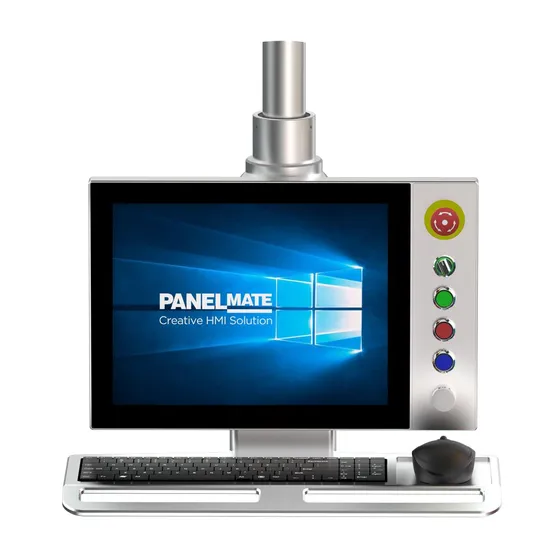 19 Inch Industrial Operation Panel HMI Cantilever Enclosure Supported Arm System Capacitive Touch Screen LCD Display IP65 Waterproof Dustproof Beckhoff Monitor