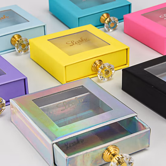 Sinicline 사용자 정의 로고 인쇄 머리 확장 포장 서랍 상자